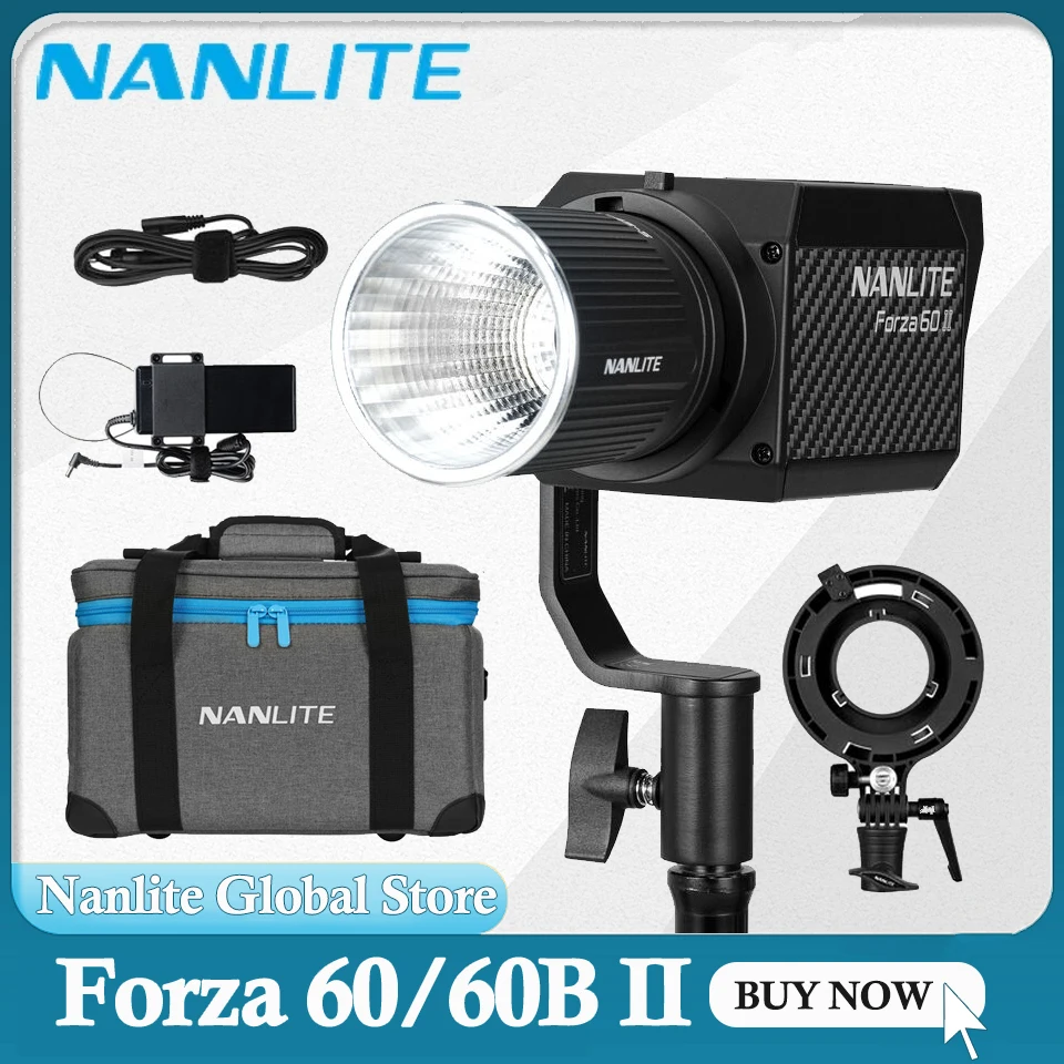 

Nanlite Forza 60 II Daylight, Forza 60B II Bi-Color — видеосвет для фотосъемки, освещение для студии, уличной и прямой съемки.