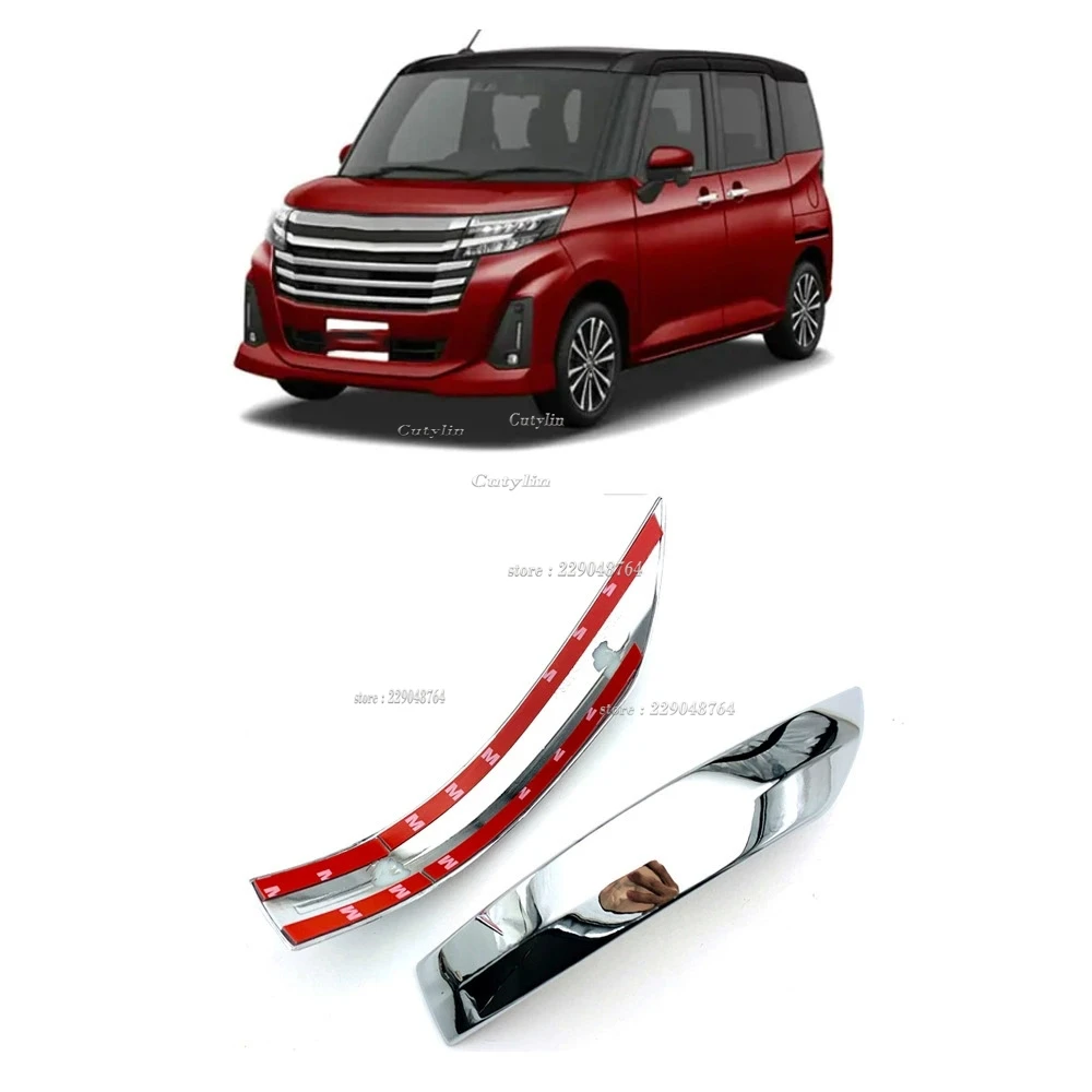 For Toyota Roomy 2019 2020 2021 ABS Chrome Car Rearview Mirror Anti-rub Strip Protector Anti-collision Sticker styling