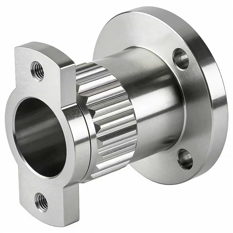 Custom Stainless Steel CNC Machined Flange Timing Pulley Precision Synchronous Belt Pulley With Mounting Flange OEM Per Drawing