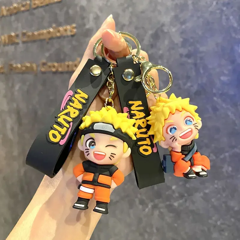 2024 New Naruto Cartoon Keychain Naruto Doll School Bag Pendant Car Key Chain Accessories Women\'s Bag Pendant Children\'s Gift