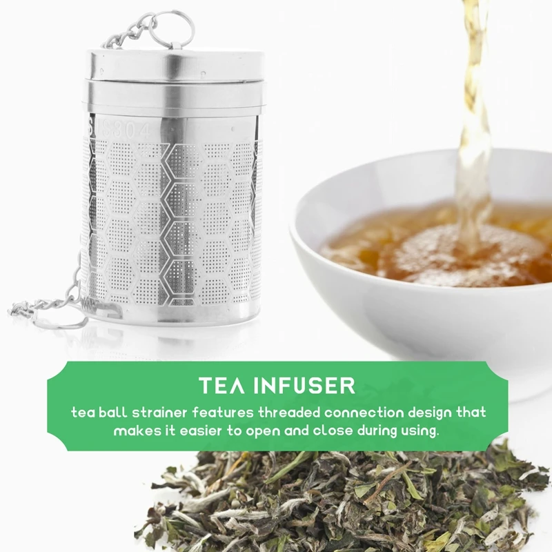 New Tea Infusers For Loose Tea, Stainless Steel Tea Strainer, Extra Fine Mesh Tea Diffuser For Brewing Tea, Spices