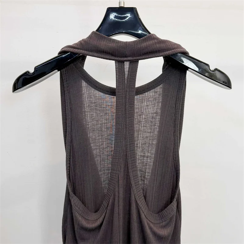 Women's vest New elastic knitted slim fit sleeveless top for summer 2026 Sexy backless women's corset women's t-shirt tanks top - view 4