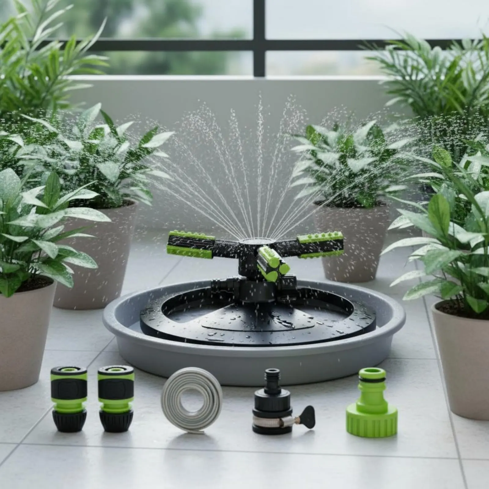 

360 Degree Rotating Sprinkler Easy Setup 360 Degree Lawn Sprinkler