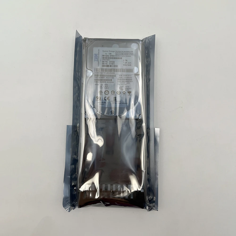 

00Y2511 00Y2434 00MJ151 HDD For IBM Hard Disk V3500 V3700 1T 7.2K SAS 2.5" Hard Drive
