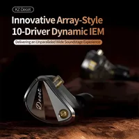 KZ Decet Adjustable Earbuds 10 Unit Upgraded Drive 5DD Dynamic Drive Earphones HIFI Gaming Music in Ear Wired Headphones