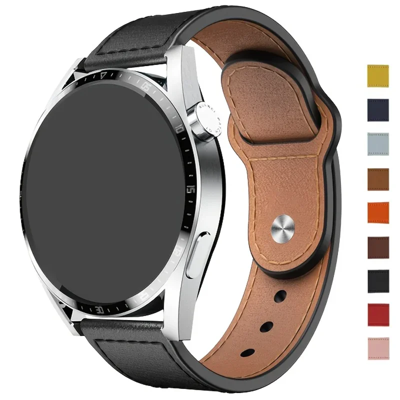 Leather bracelet For Samsung Galaxy watch 7/6/5/pro/4/Classic/Active 2 20mm 22mm watch strap correa huawei watch gt 4-3 pro band