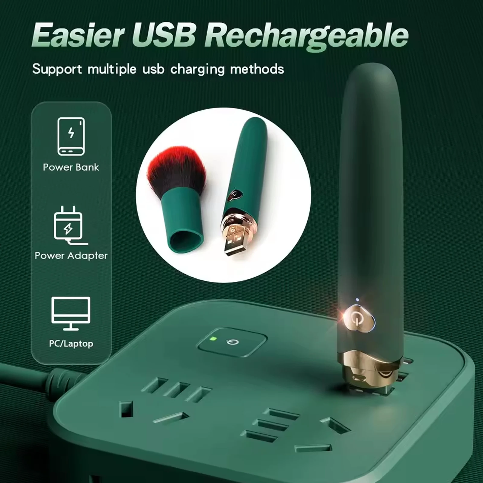 فرشاة للمكياج رصاصة هزاز G-بقعة الحلمة البظر الموزه محفز Av دسار عصا تدليك الجنس لعب للأزواج