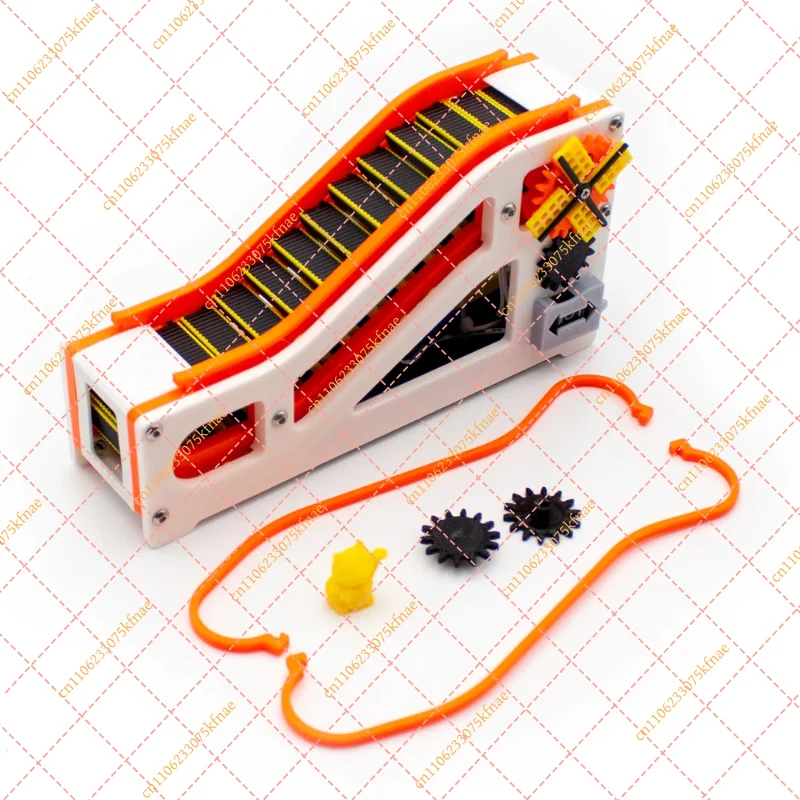 

3D Printing DIY Escalator Model, Mini Cordless Electric STEM Scientific Experiment Toy for Elementary Education