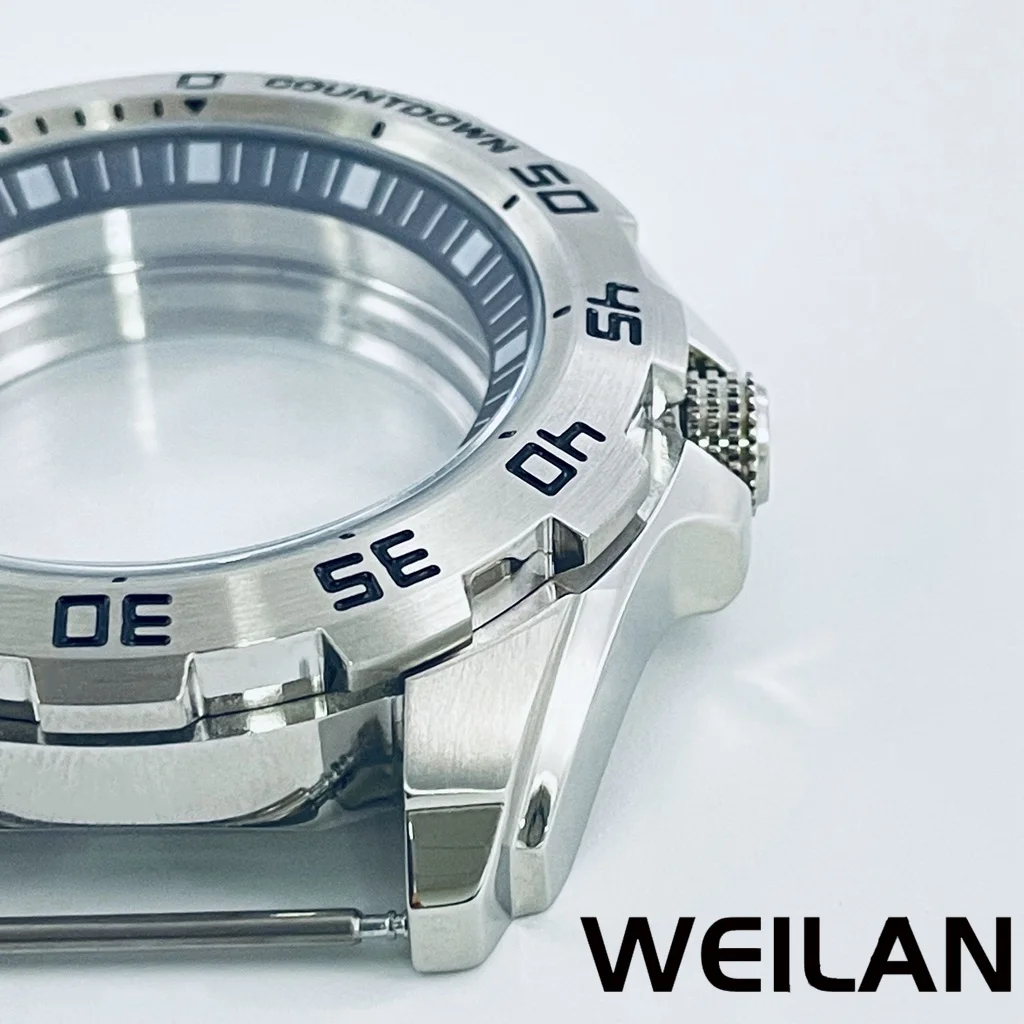 44 ملم للحركات NH34، NH35، NH36، NH38، NH39، NH70 حافظة فضية من الفولاذ المقاوم للصدأ