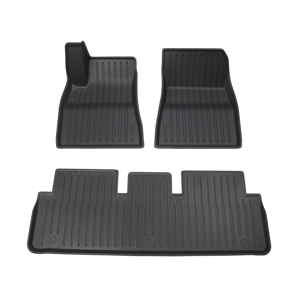 3pcs For Tesla Model 3 Car Left-hand Drive Floor Mat TPE Waterproof Anti-Slip Set Floor Liner Mats Auto Interior Accessories