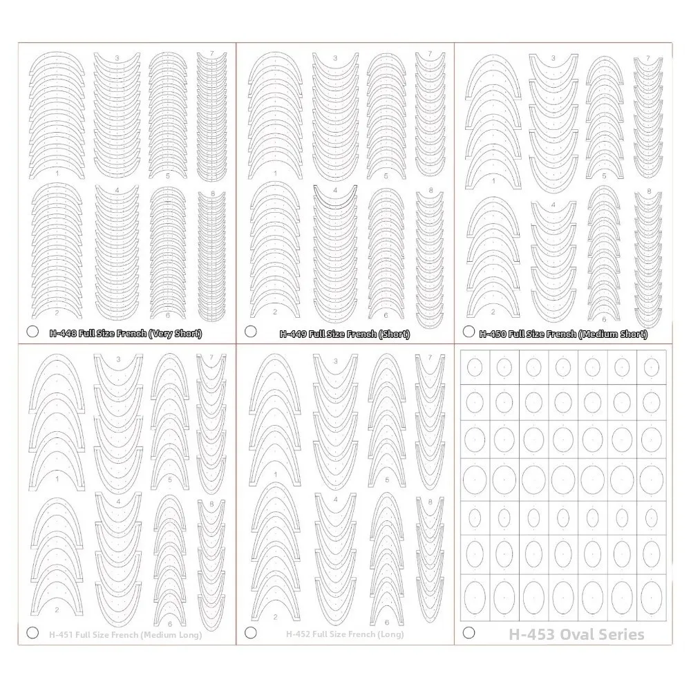 New Fully Transparent French Nail Stickers DIY Self-Adhesive Hollow French Nail Stickers Full-size Nail Art Decals Nail Art
