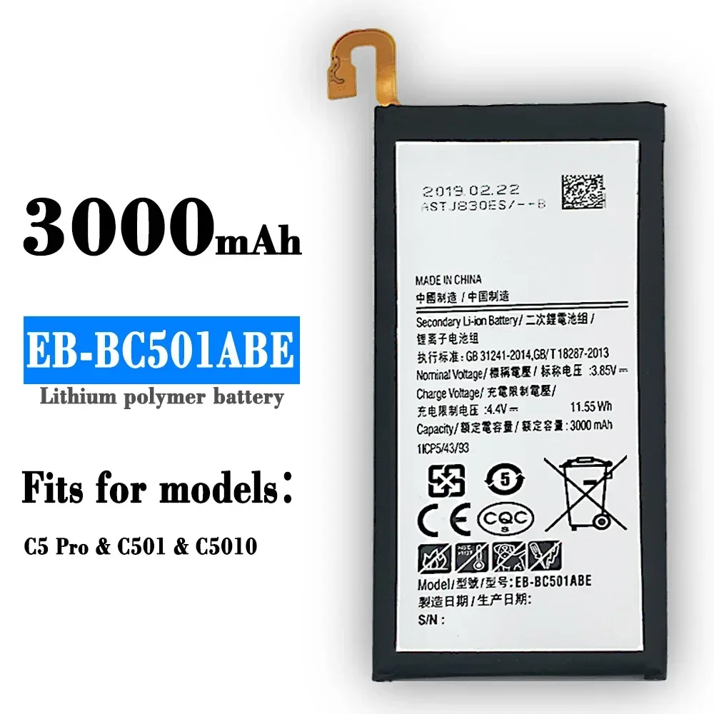 New EB-BC501ABE Replacement Battery For SAMSUNG GALAXY C501 C5 PRO C5010 3000 MAh Mobile Phone Battery Bateria + FREE TOOLS