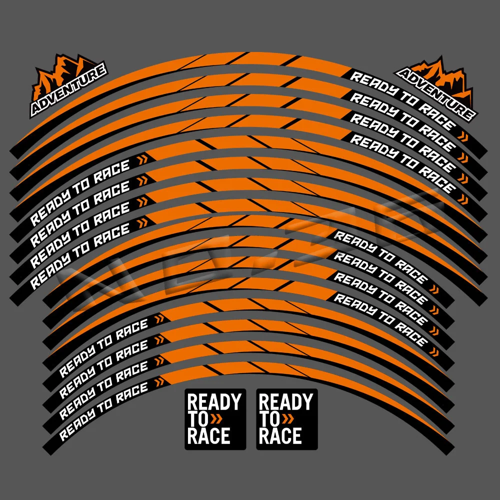 오토바이 휠 반사 스티커, 모토크로스 림 데칼 스트라이프, KTM 1290 슈퍼 어드벤처 Adv990 1190 890 790, 21 인치, 19 인치, 18 인치, 17 인치
