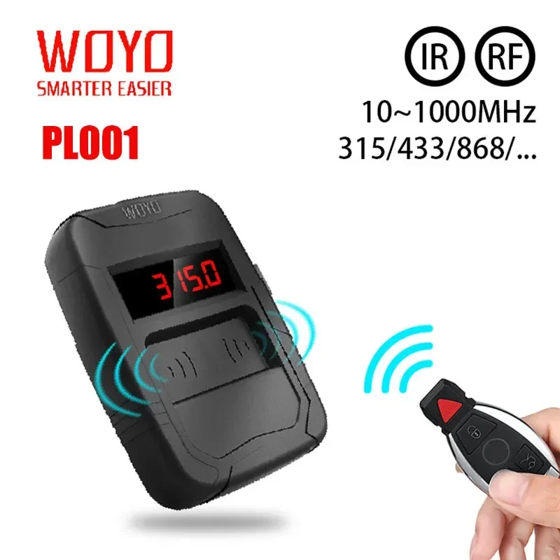 WOYO Frequency Tester Car Key 10-1000MHZ PL001 RF IR Wireless High Precision Mini Detection Frequency Band Exclusive for Car Key