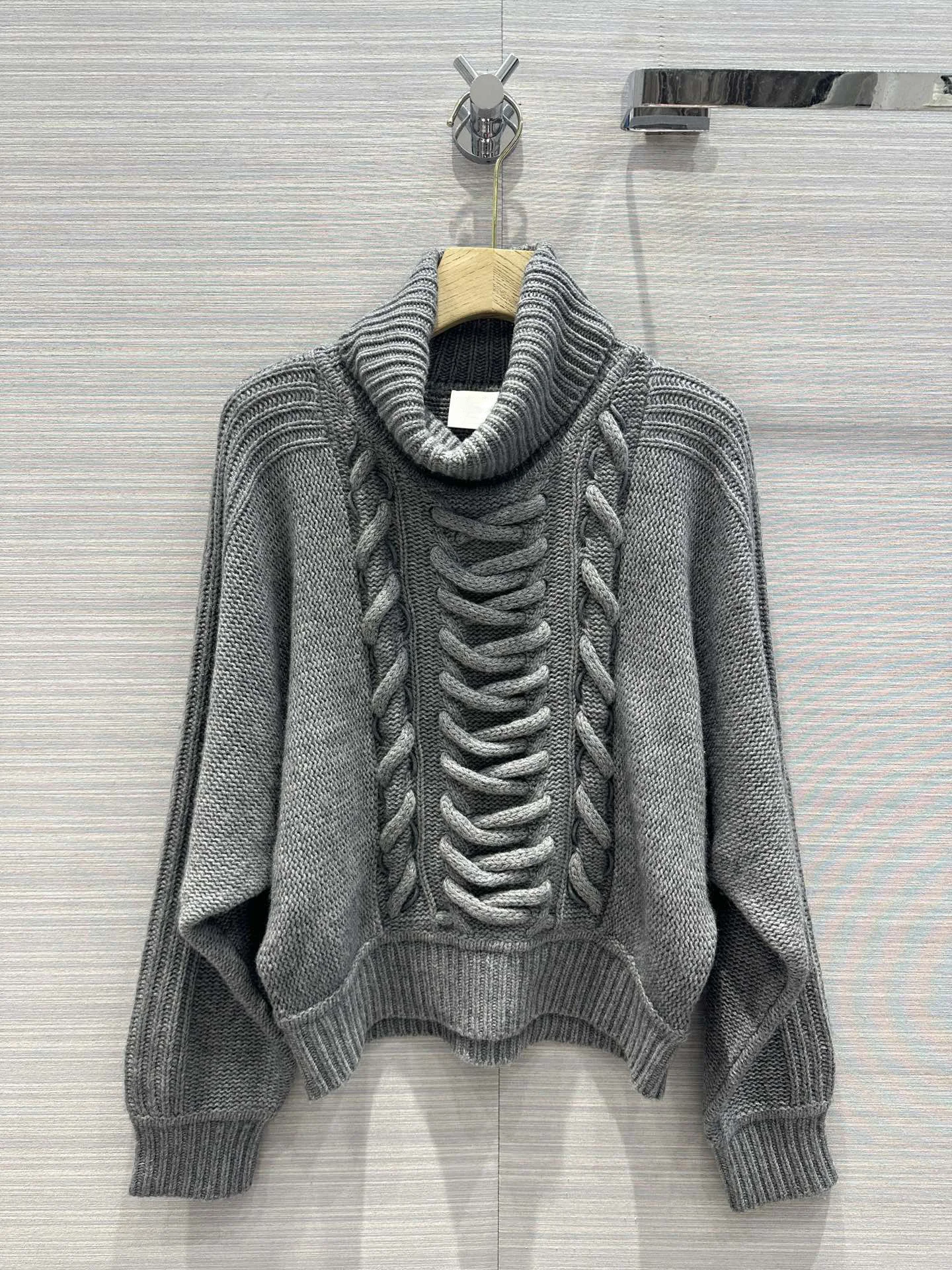 

Women's Clothing cashmere sweater pure hand hook chain design Autumn Winter New 0118