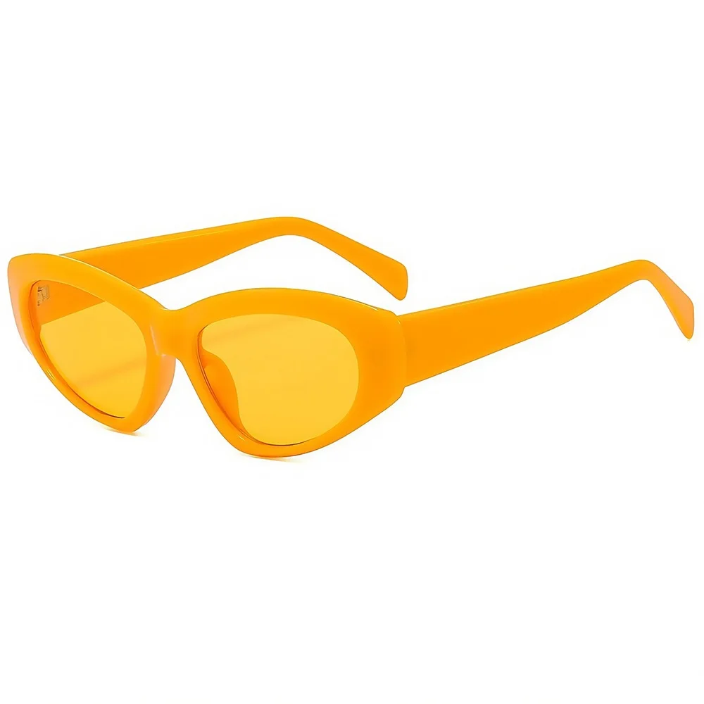 

New Fashion Retro Cat Eye Women Sunglasses Y2K Personality Brand Jelly Color Design Simple Casual Men Sun Glasses UV400
