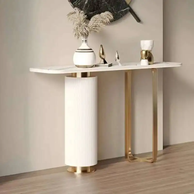 

Luxury Entryway Table French Entrance Corridor Slate Storage Console Table for Hallway Modern View Bar Living Room Tables