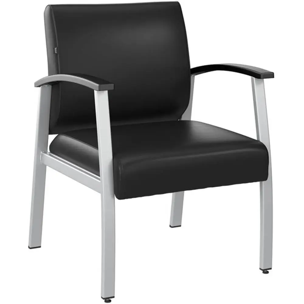 

Кресло для зоны ожидания Bush Businurniture GT с подлокотниками, черное виниловое, для зон отдыха или офисов и лобби