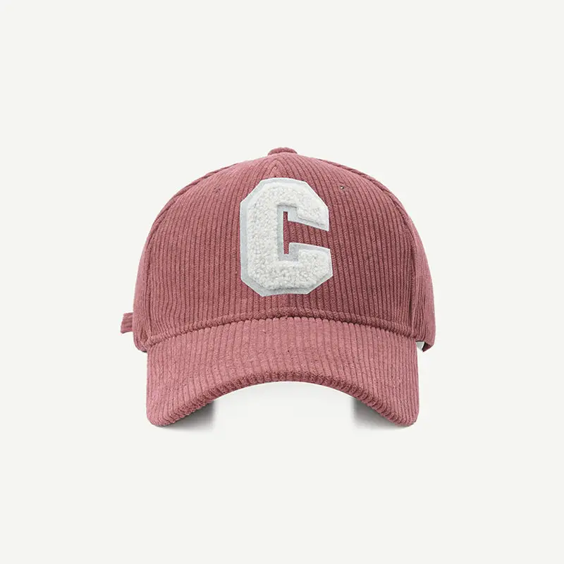 Neue Cord-Baseballkappe für Damen, Modische C-Buchstaben-Snapback-Mütze, Verstellbare Casual Hip-Hop-Kappe für Herren, Outdoor-Angeln und Joggen – Detail 9