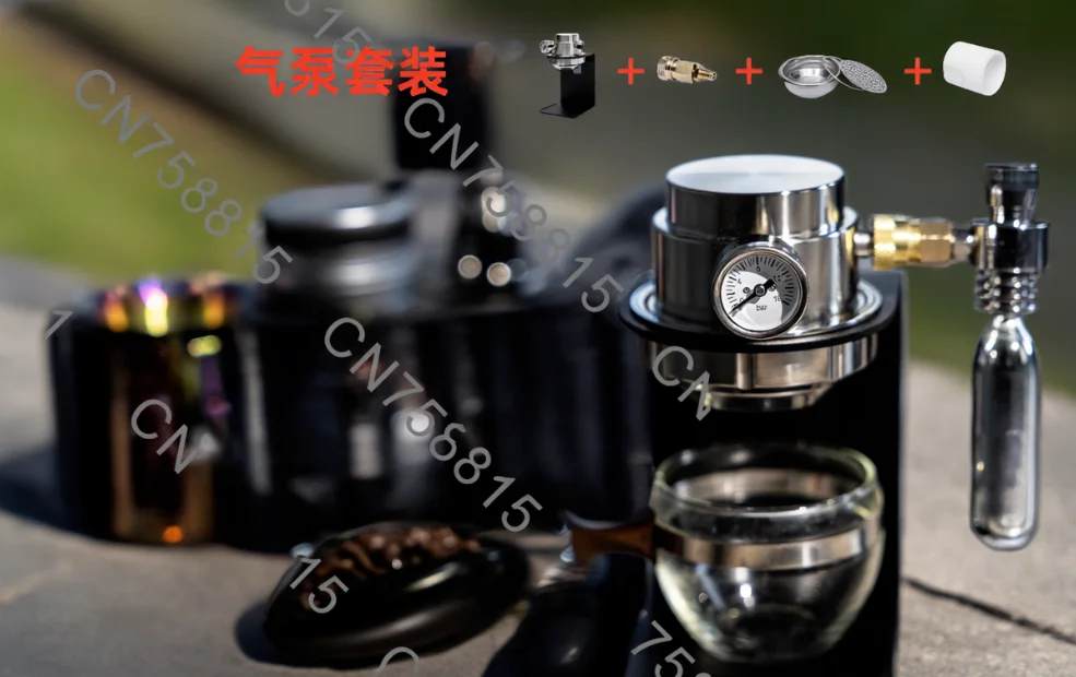 handle, pressure extraction,coffee machine, pneumatic coffee machine，small household，Portable espresso machine