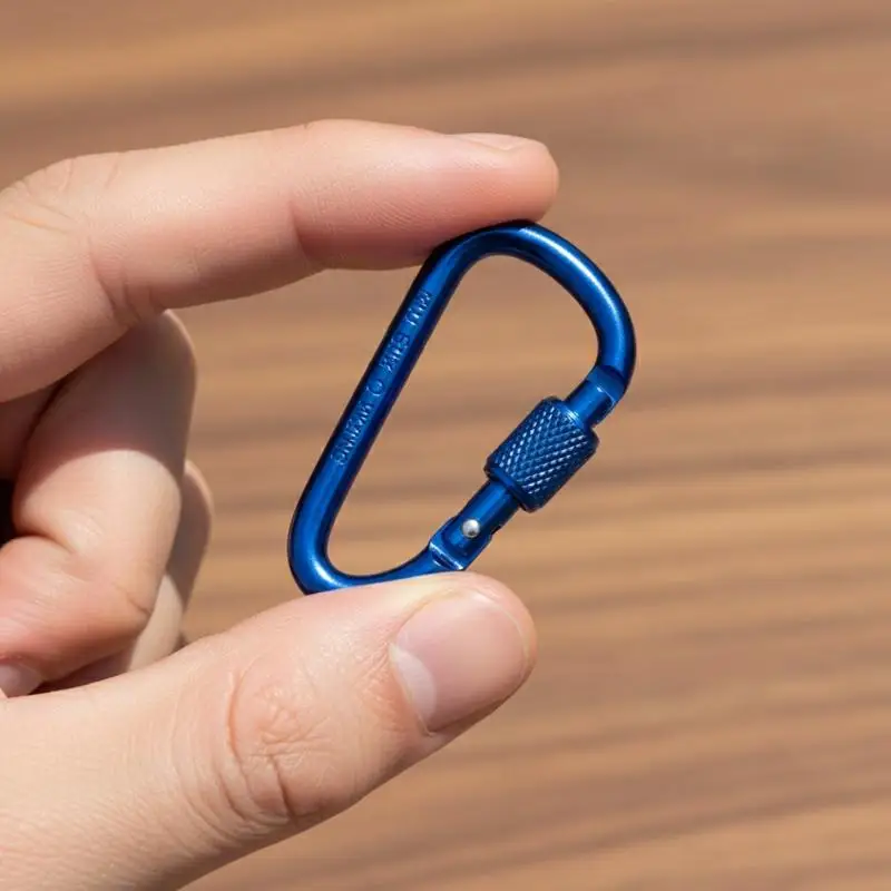 Carabiner Keychain Locking Aluminum Alloy Safety Buckle Clip Hook for Hiking Camping Outdoor Key Management