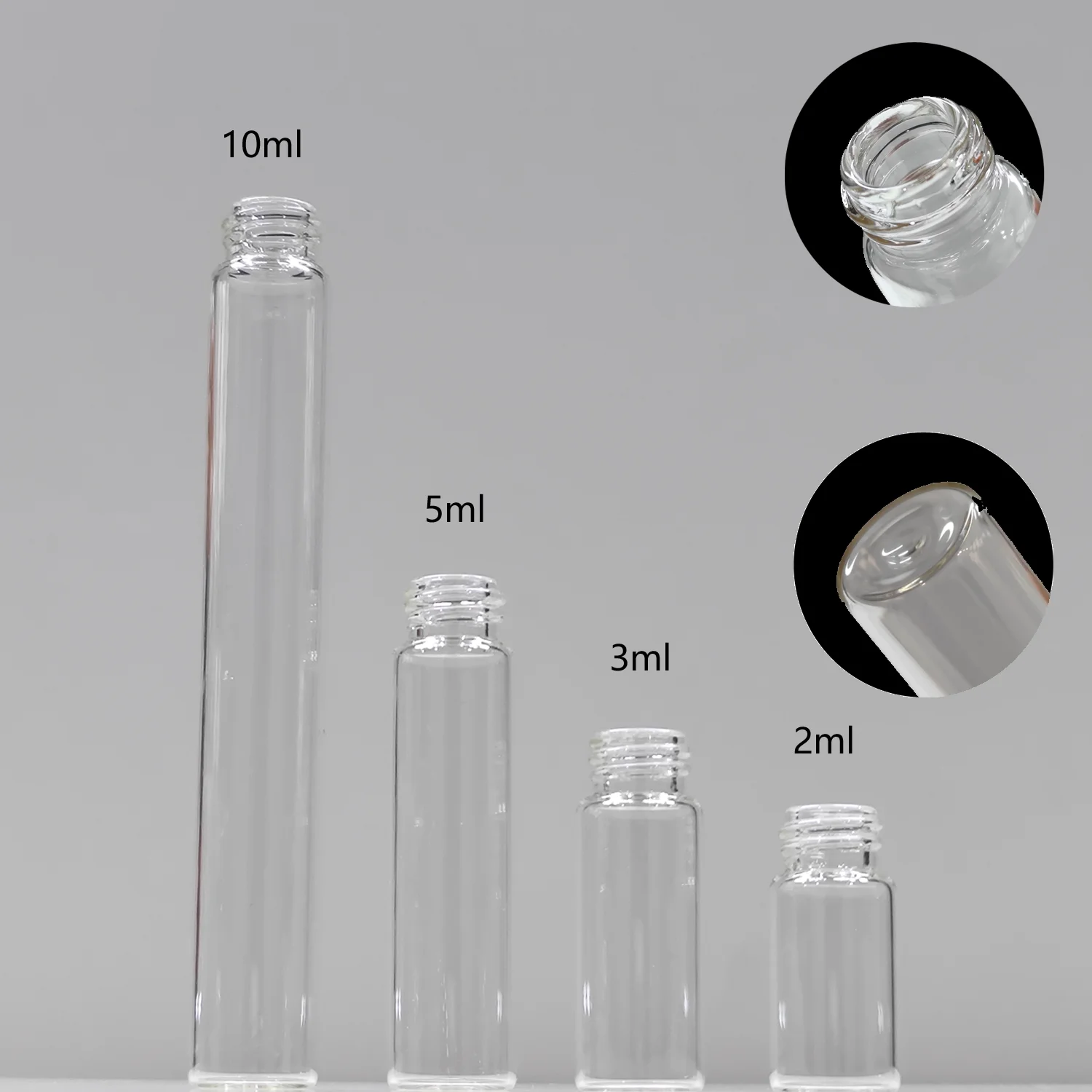 20/30/50/100 Uds 2ml 3ml 5ml 10ml Mini botella de Perfume de vidrio transparente atomizador vacío pequeña niebla botella con pulverizador frascos de vidrio muestra