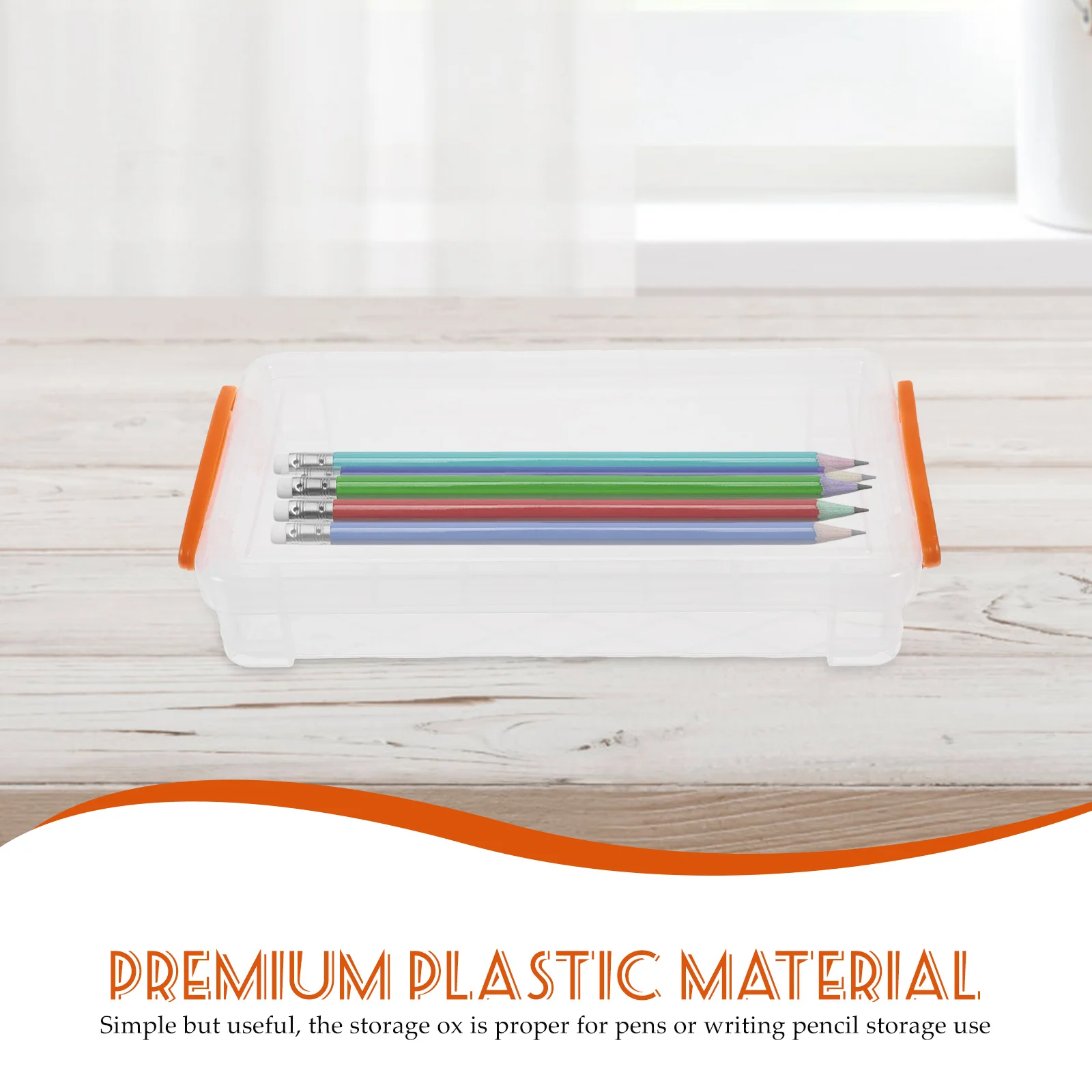 

Durable Clear Large Capacity Pencil Box Multifuntional Organizer Office Supplies Storage Case