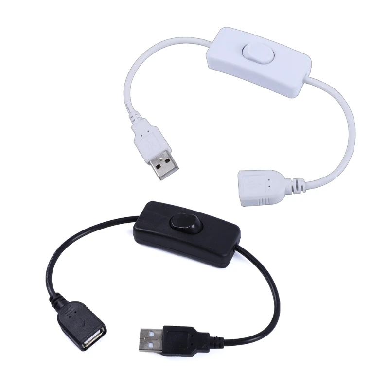 30cm USB Cable with Switch ON/OFF Cable Extension Toggle Adapter for USB Lamp USB Fan Power Supply Line Durable