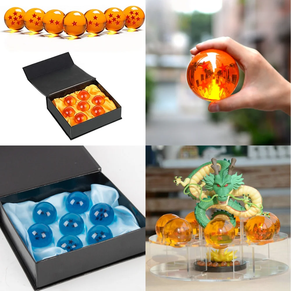 

7-piece set of Dragon Ball Dragon Balls. Shenron desktop decoration, home ornament. A collectible gift for anime fans.