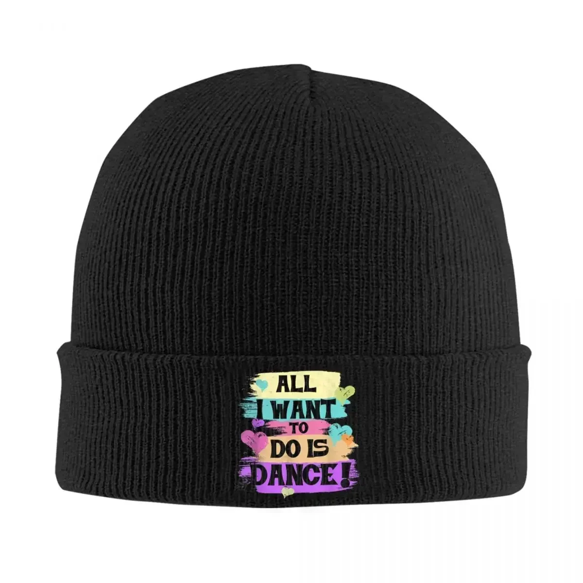 All I Want To Do Is Dance Dancer Breakdancing Knit Hat Beanie Winter Hats Warm Unisex Hip-hop Z-Zumbas Caps for Men Women