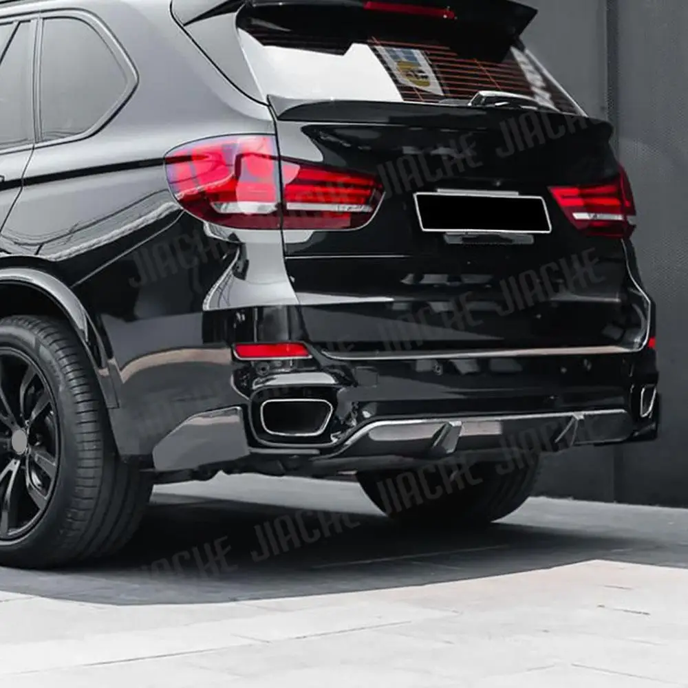 

JCYECF для BMW X5 F15 M Sport 2014-2018 автомобильный задний бампер, диффузор, спойлер, пластина, сплиттер, комплект кузова, карбоновый вид