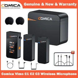 Comica Vimo C C3 C2 C1 2.4G Wireless Lavalier Microphone for Smartphone Camera Vlogging Streaming YouTube vs Rode GO II