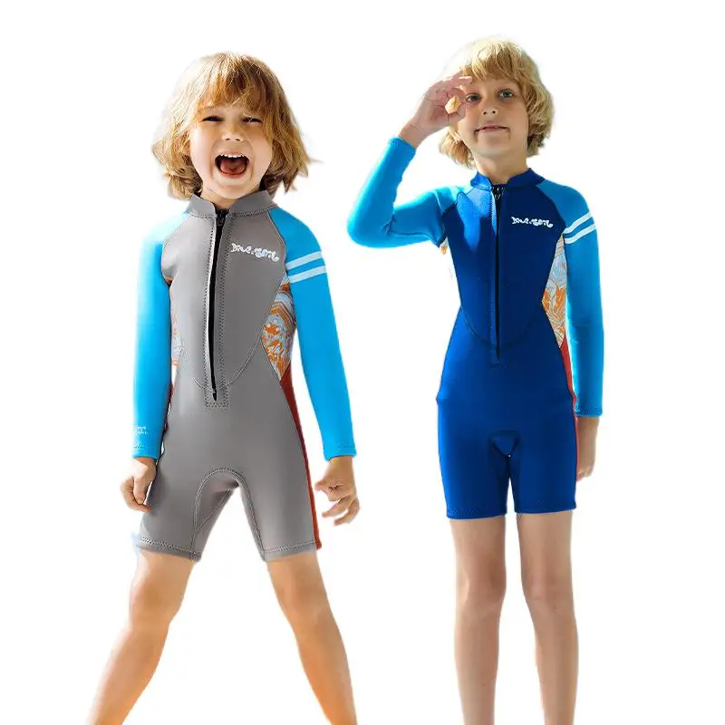 

Children's Diving Suit One-Piece Long Sleeves Diving Suit2.5MMCold-Proof Surfing Swimming Dive Skin Snorkeling Clothes