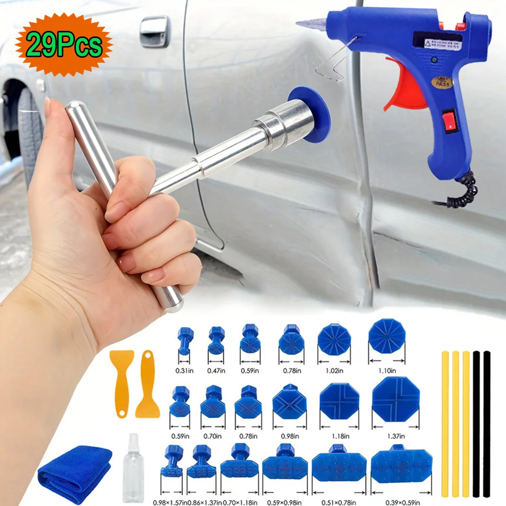 

Car Body Paintless Dent Repair Tool Set Auto Part Mechanical T Bar Dent Puller Sheet Metal Slide Multiple Size Suction Cup Kit
