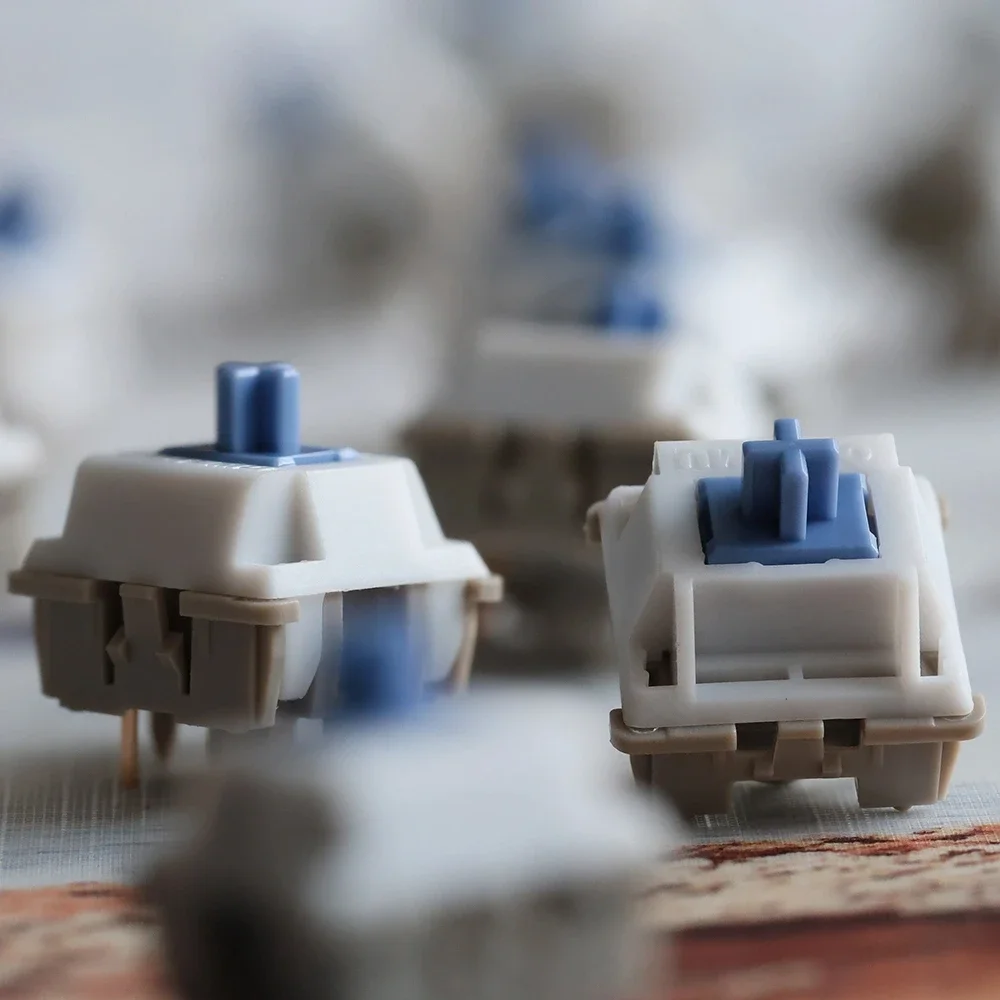 XCJZ Light Feather Switch Silent Tactile Produced by Outemu 45g for Mechanical Keyboard 5 Pins Lubed Game PC