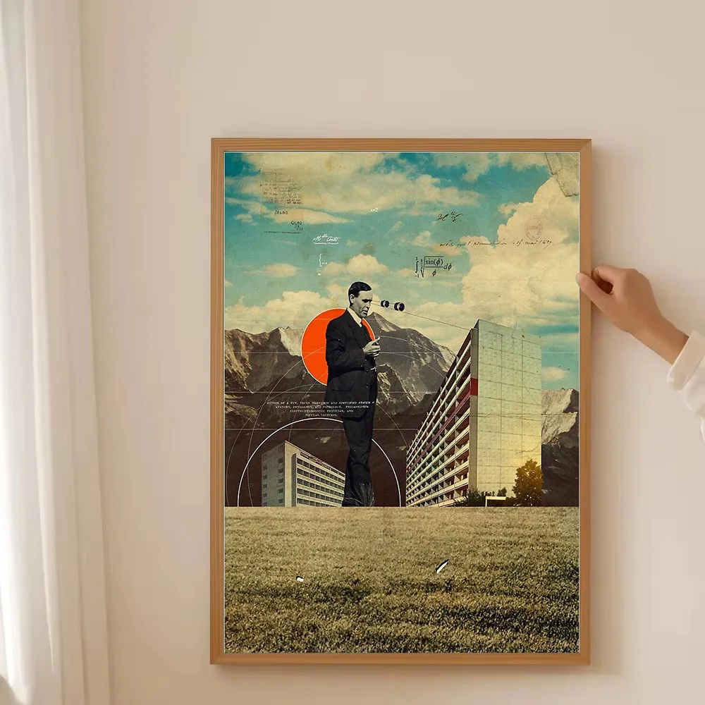 فيلم عتيق غير مؤطر نوير سيتي سكيب قماش جدار الفن طباعة ريترو هوليوود الفيلم المشارك التصوير الحضري ديكور جمالي أسود #3