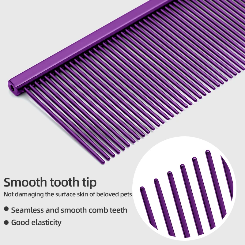 Pet Beauty Piano Comb Purple Competition Teddy Pulling Hair Knotting Comb Picking Dog Hair Styling High Craftsmanship