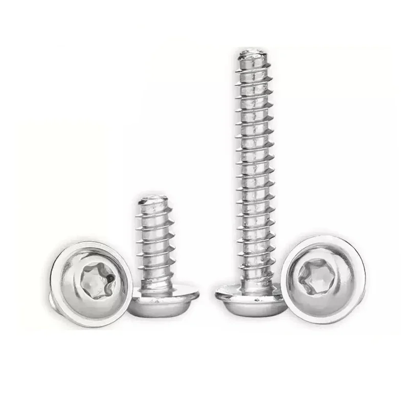 PWB 304 Stainless Steel Pan Head Plus-Blossom Torx with Cushion Self-Tapping Screw Anti-Theft Phone Computer M2-M5 view 5
