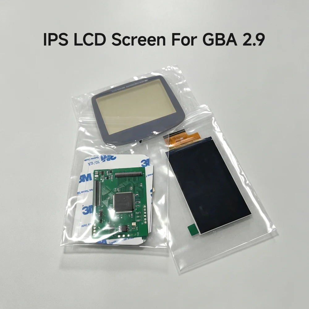 V5.4 PCB IPS液晶画面 GBA用 カット不要シェル 溶接不要 オリジナルサイズ画面 GBA用 高輝度液晶ゲーム用