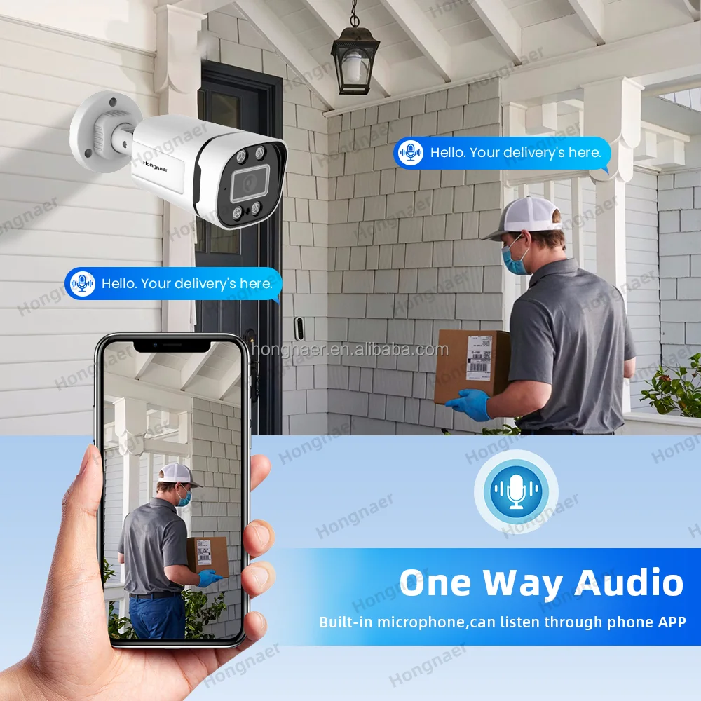 Hongnaer 5MP DVR 8 canales grabadora de vídeo Digital cámara de seguridad analógica conjunto Kit sistema de vigilancia sistema CCTV interior al aire libre