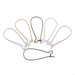 French Earring Loop Hoops, Ear Wire Gancho para fazer jóias, DIY Brincos Configurações, Base Acessórios Suprimentos, Descobertas, 50Pcs
