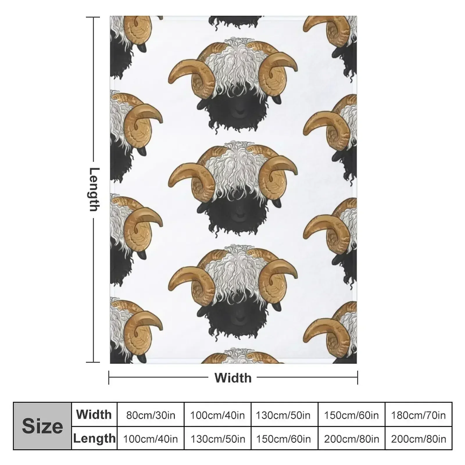 Valais Blacknose Sheep Throw Blanket Sofa Hairys Custom Camping Blankets