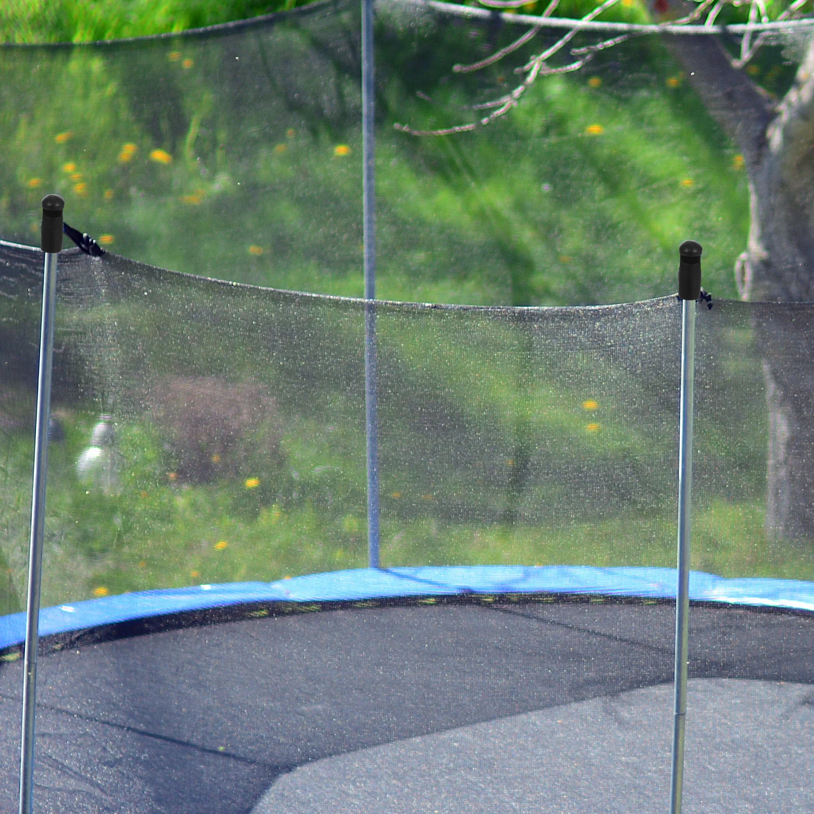 

8 Pcs Trampoline Pole Cover Spare Parts Replacement Ball Cap Poles Caps Covers Black for Safety