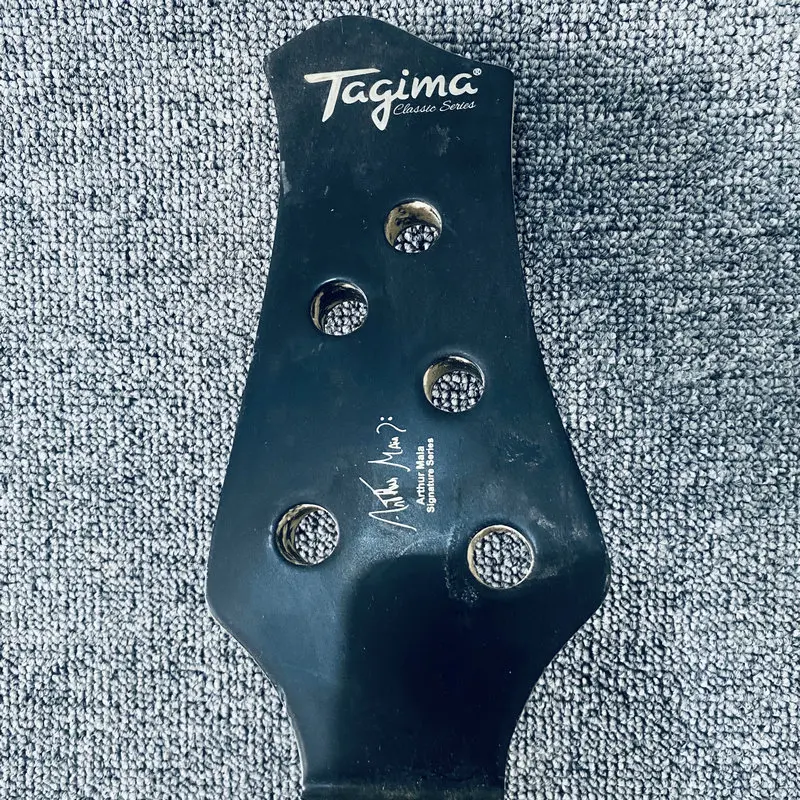 EN911 Original Tagima 5 String Electric Bass Signature Model Unfinished Bass Neck 24 Frets Damages for DIY No Frets Installed