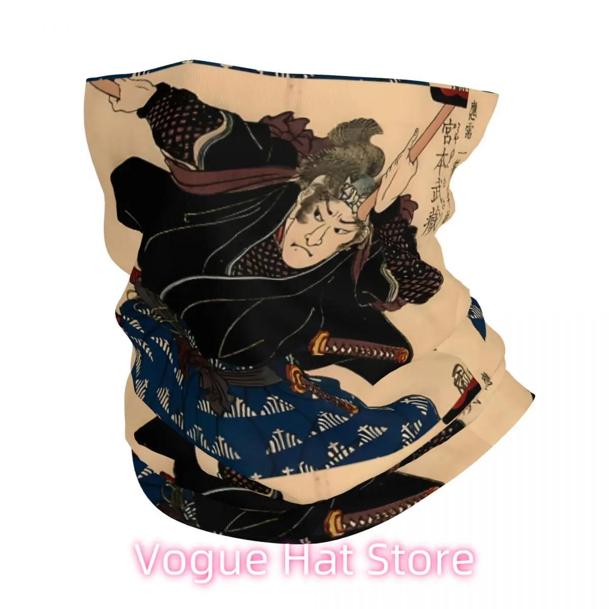 

Miyamoto Musashi By Kuniyoshi Utagawa Bath Mat Retro Headband Neck Thin Men Women Hiking Tube Scarf Face