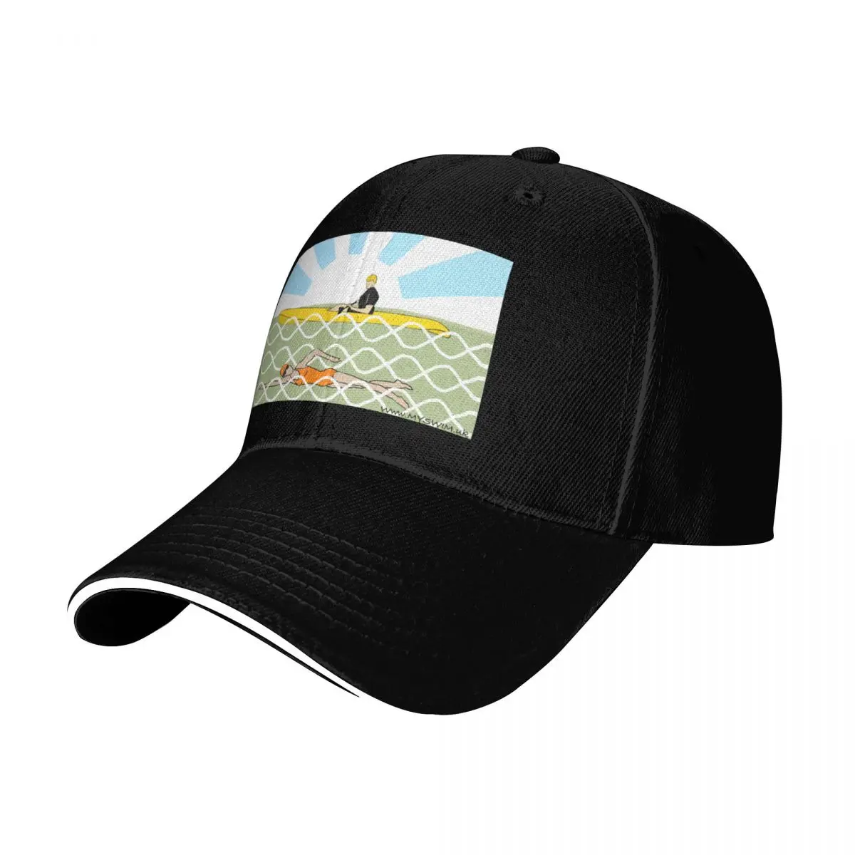 MYSWIM open water swimming and Swimming Catalina Channel. A Triple Crown Swim (female swimmer) Baseball Cap
