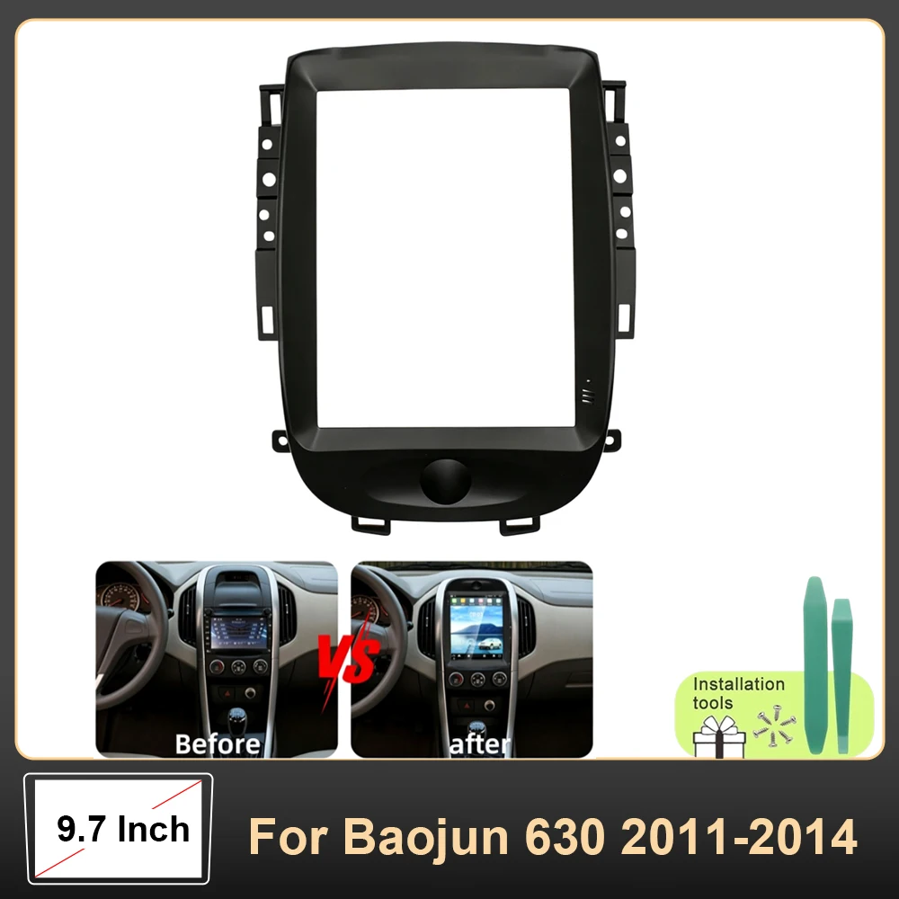 9.7 Inch Vertical Screen Android Car Radio Fascia Frame Dash Panel Trim Installation Kit For Baojun 630 2011-2014