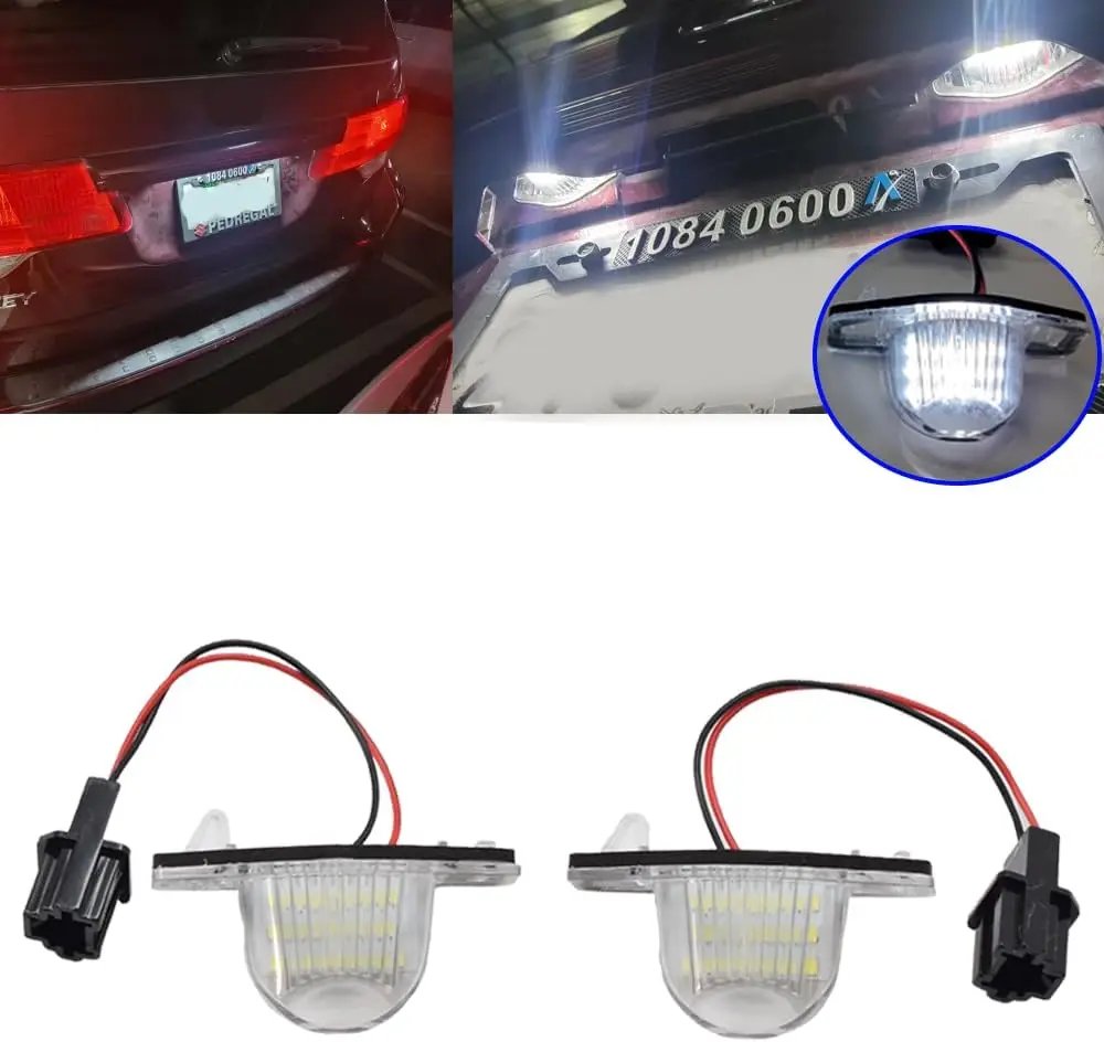 

2x Led License Plate Light Lamp for Honda Crosstour CR-V HR-V Insight Jazz(Fit) Odyssey Stream 34101S60013 Car Accessories