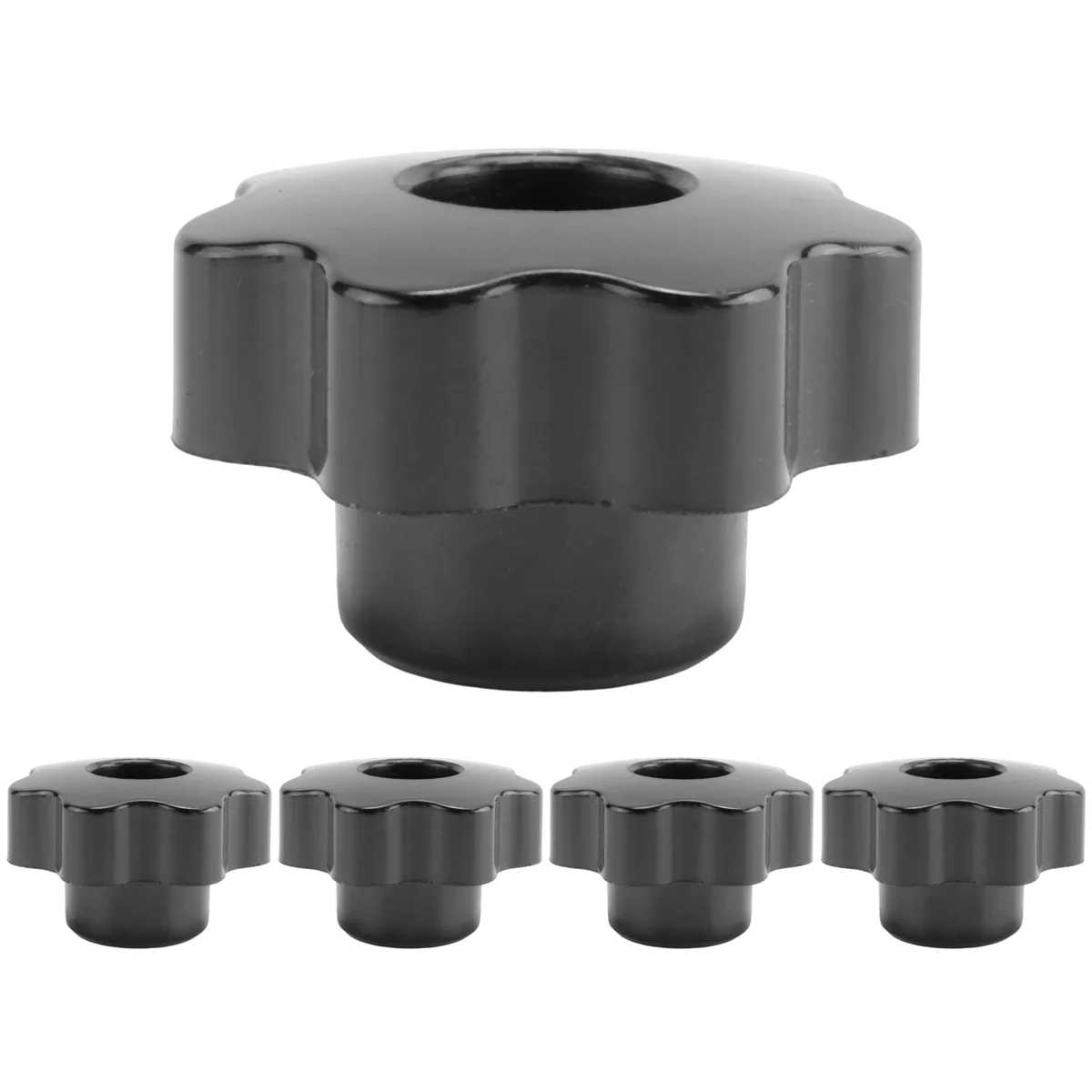 Lèvent de poignée en étoile noire, diamètre de la tête, filetage 600, 8mm, 40mm, 5 pièces