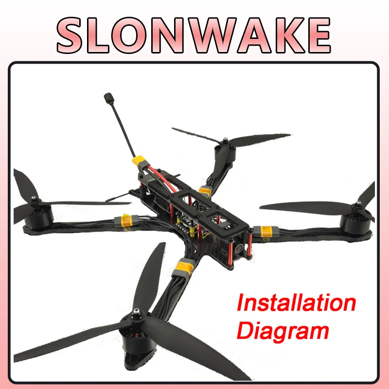 SLONWAKE F405 F405HD/FC2402 F405 V3 controlador de vuelo/F4 V3S Plus FC + 60A 4 en 1 pilas ESC 30,5*30,5mm para RC Dron Racer FPV